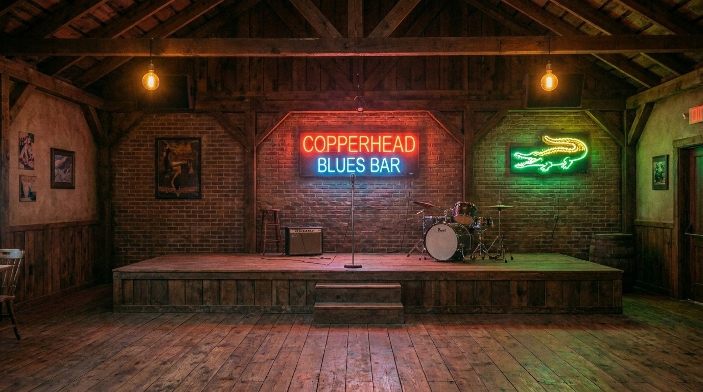 Copperhead Blues Bar Stage Performance
